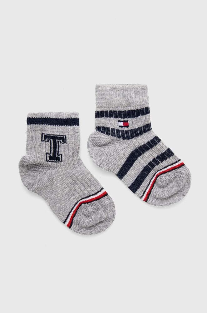 Дитячі шкарпетки Tommy Hilfiger 2-pack колір сірий (3512044)