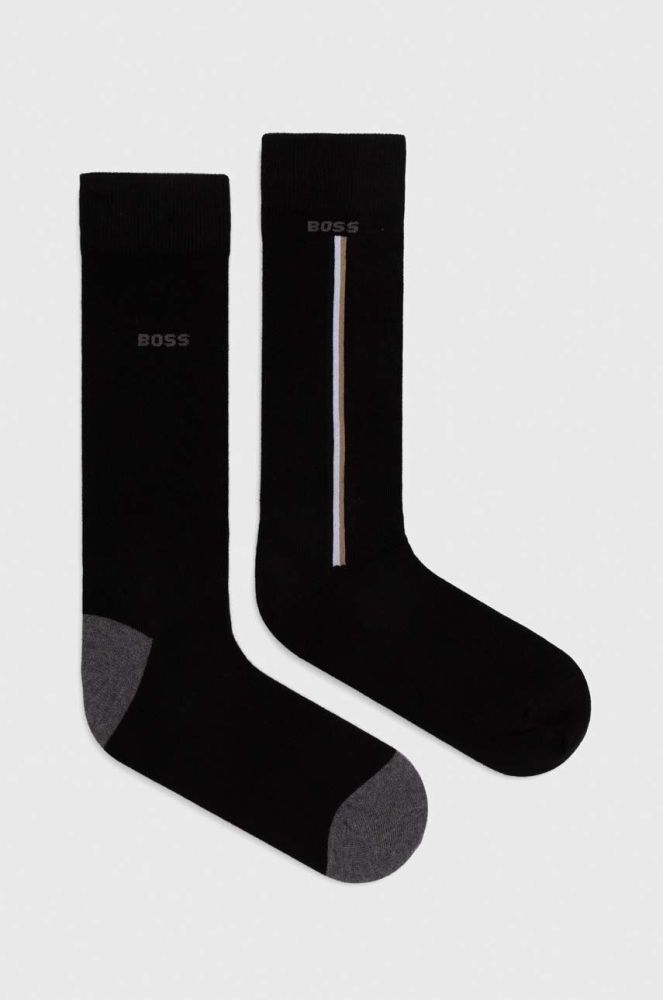 Шкарпетки BOSS 2-pack чоловічі колір чорний (3274331)