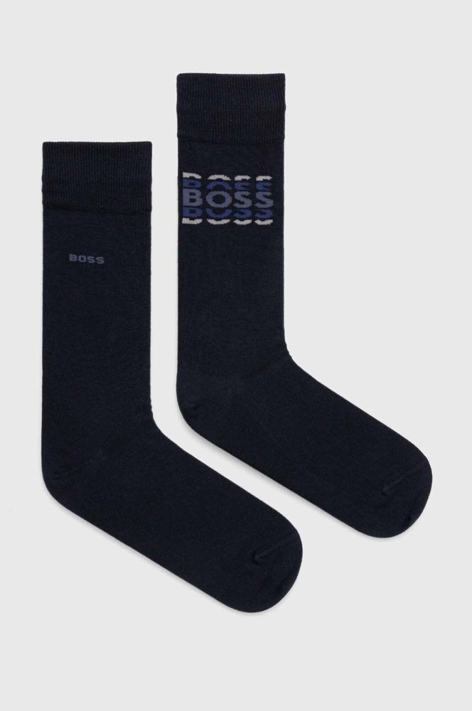 Шкарпетки BOSS 2-pack чоловічі колір синій (3288085)