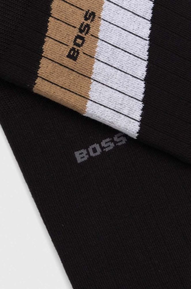 Шкарпетки BOSS 2-pack чоловічі колір чорний (3288087) фото 2
