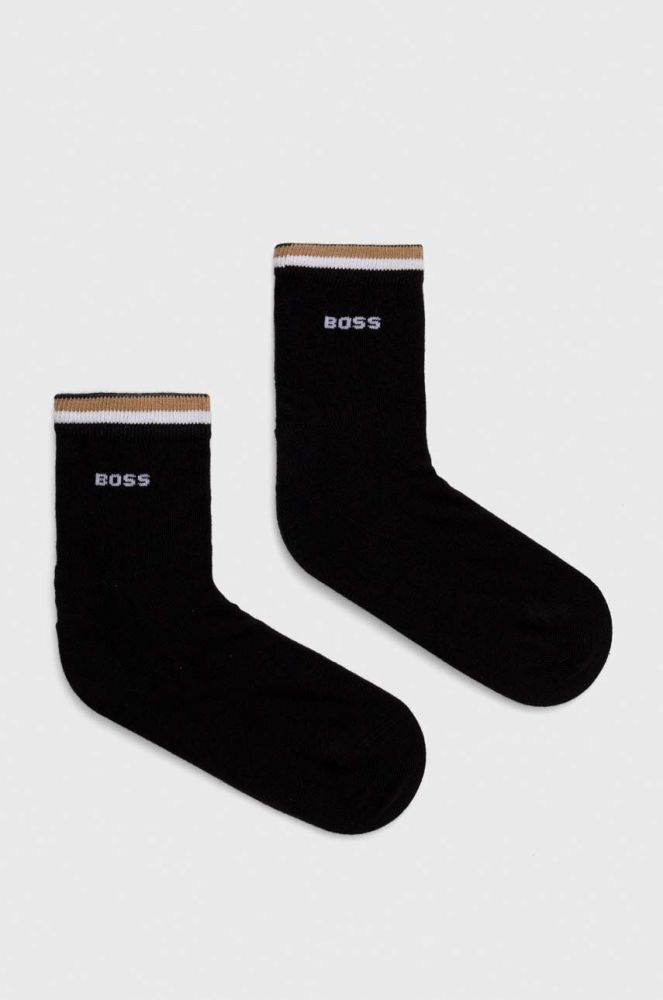 Шкарпетки BOSS 2-pack чоловічі колір чорний (3394542)