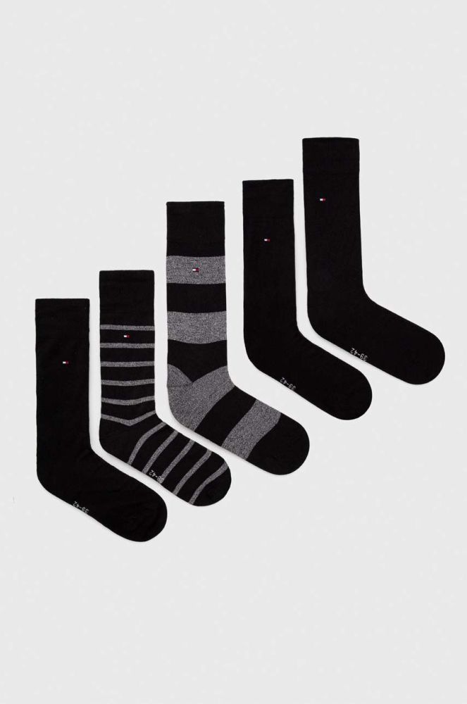 Шкарпетки Tommy Hilfiger 5-pack чоловічі колір чорний (3641625)