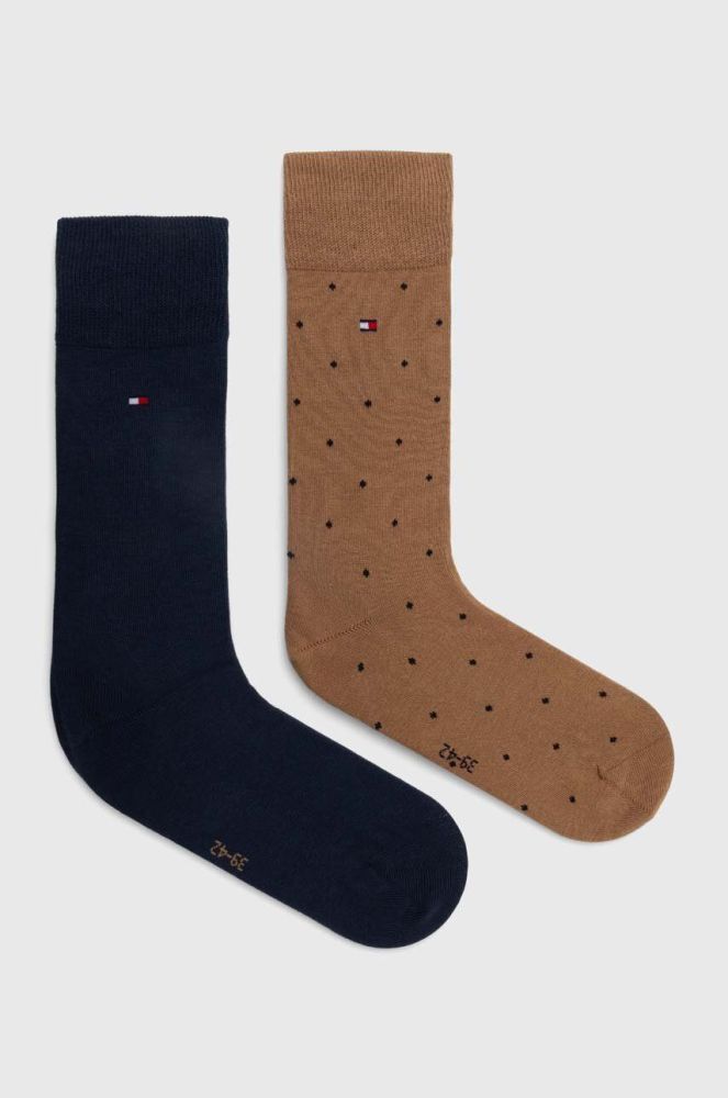 Шкарпетки Tommy Hilfiger 2-pack чоловічі колір коричневий (3641640)