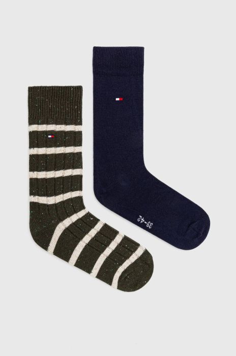 Шкарпетки Tommy Hilfiger 2-pack чоловічі колір зелений (3641683)