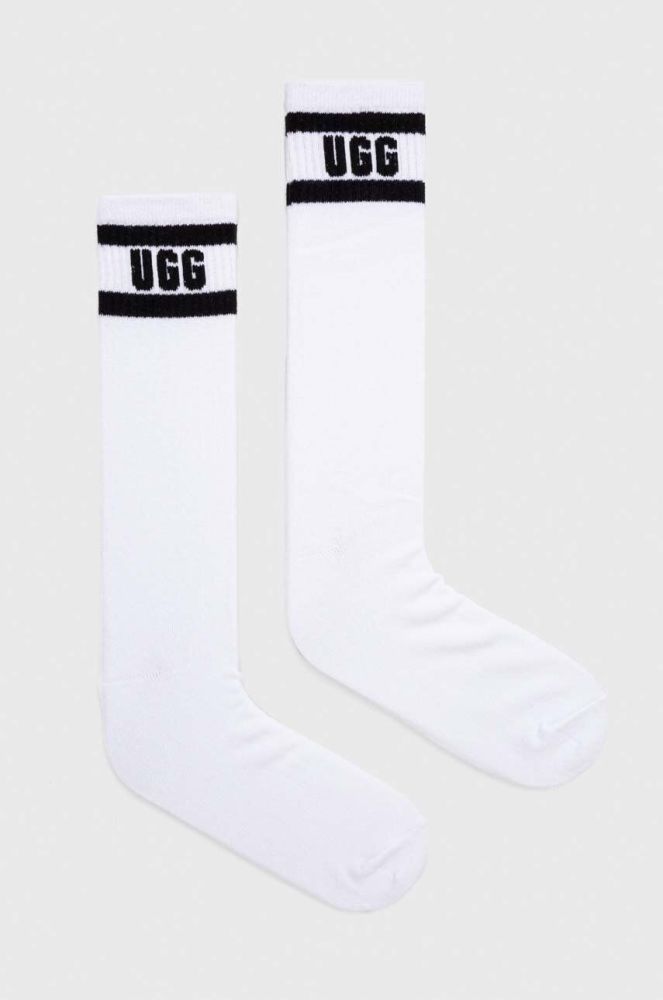 Шкарпетки UGG LATHAN LOGO CREW SOCK чоловічі колір білий