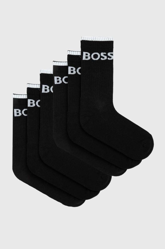 Шкарпетки BOSS 6-pack чоловічі колір чорний (3481961)