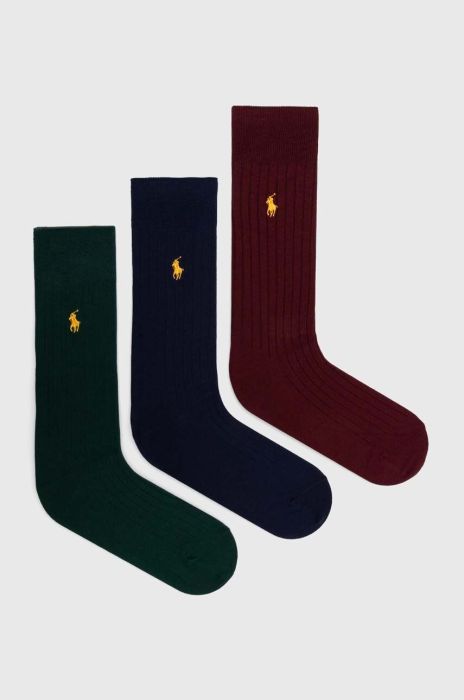 Шкарпетки Polo Ralph Lauren 3-pack чоловічі колір барвистий (3629969)