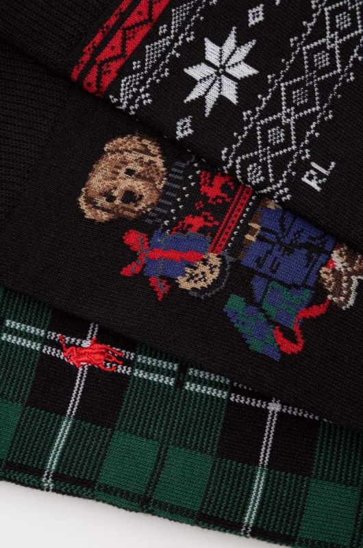 Шкарпетки Polo Ralph Lauren 3-pack чоловічі колір барвистий (3618036) фото 2