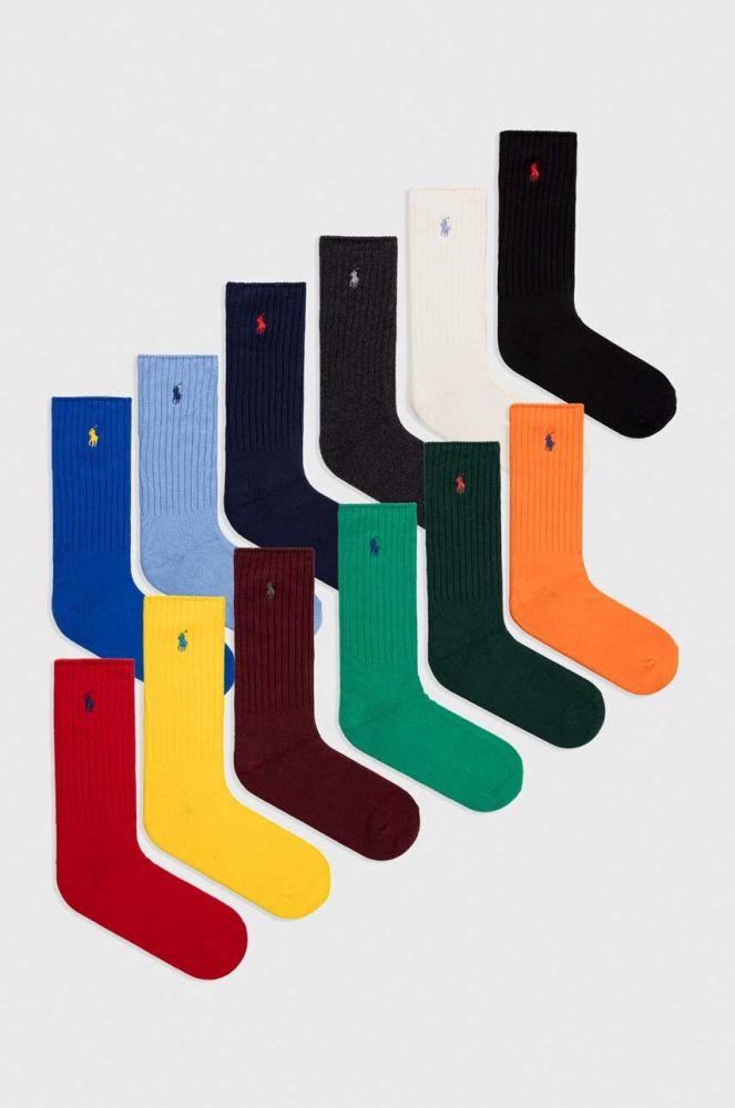 Шкарпетки Polo Ralph Lauren 12 шт. чоловічі колір барвистий