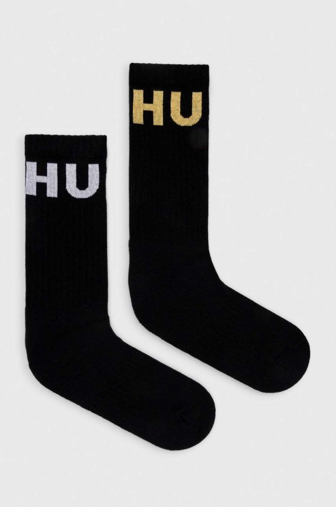 Шкарпетки HUGO 2-pack чоловічі колір чорний (3507473)