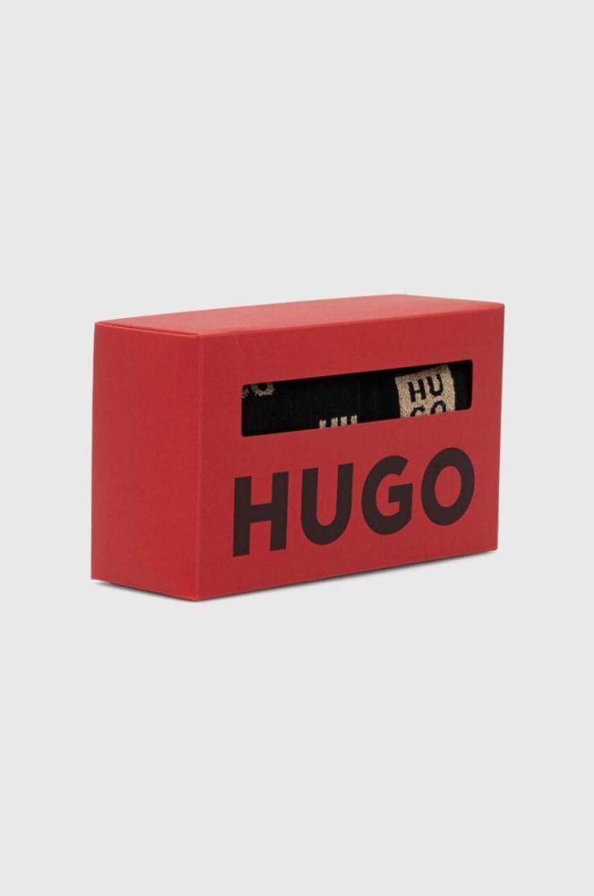 Шкарпетки HUGO 2-pack чоловічі колір чорний (3621953) фото 3