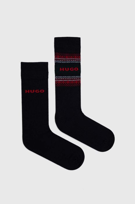 Шкарпетки HUGO 2-pack чоловічі колір синій (3621955)
