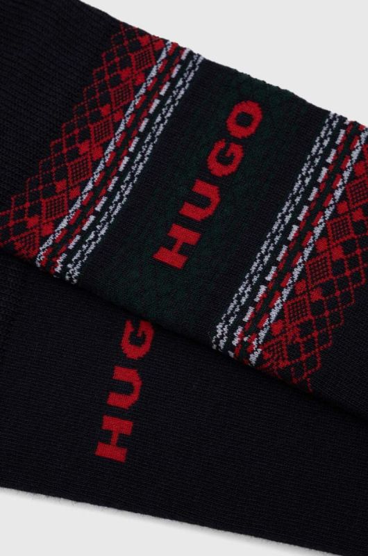 Шкарпетки HUGO 2-pack чоловічі колір синій (3621955) фото 2