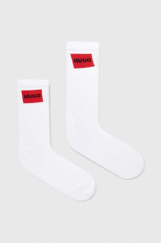 Шкарпетки HUGO 2-pack чоловічі колір білий (3486128)