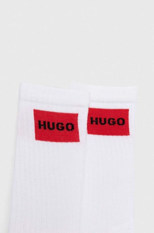 Шкарпетки HUGO 2-pack чоловічі колір білий (3486128) фото 2