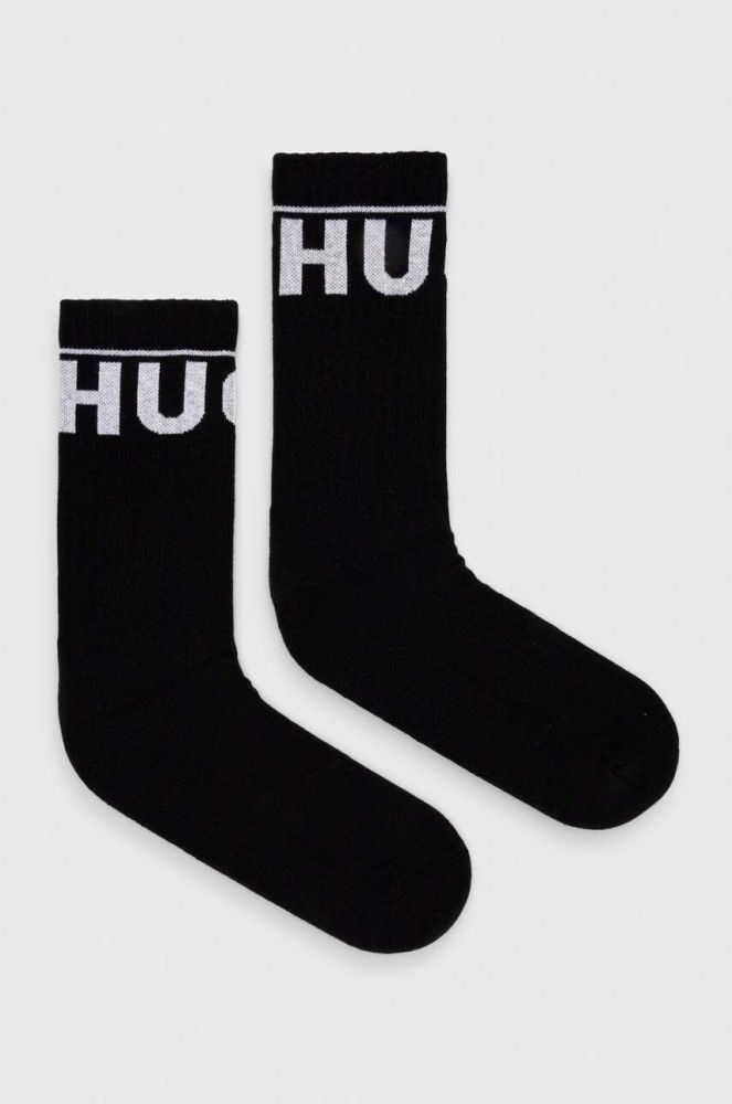 Шкарпетки HUGO 2-pack чоловічі колір чорний (3507475)