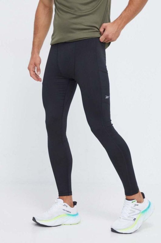 Легінси для бігу Reebok Run Base Layer колір чорний однотонні