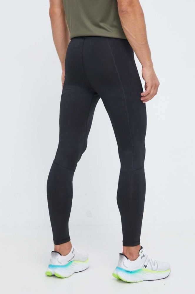 Легінси для бігу Reebok Run Base Layer колір чорний однотонні фото 3