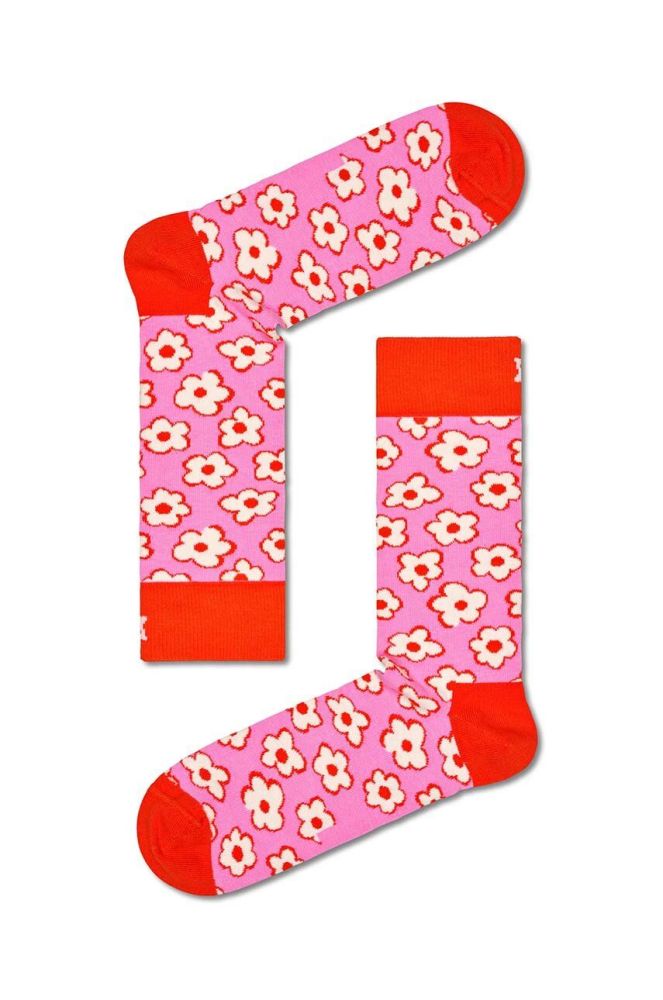 Шкарпетки Happy Socks Flower Sock колір рожевий