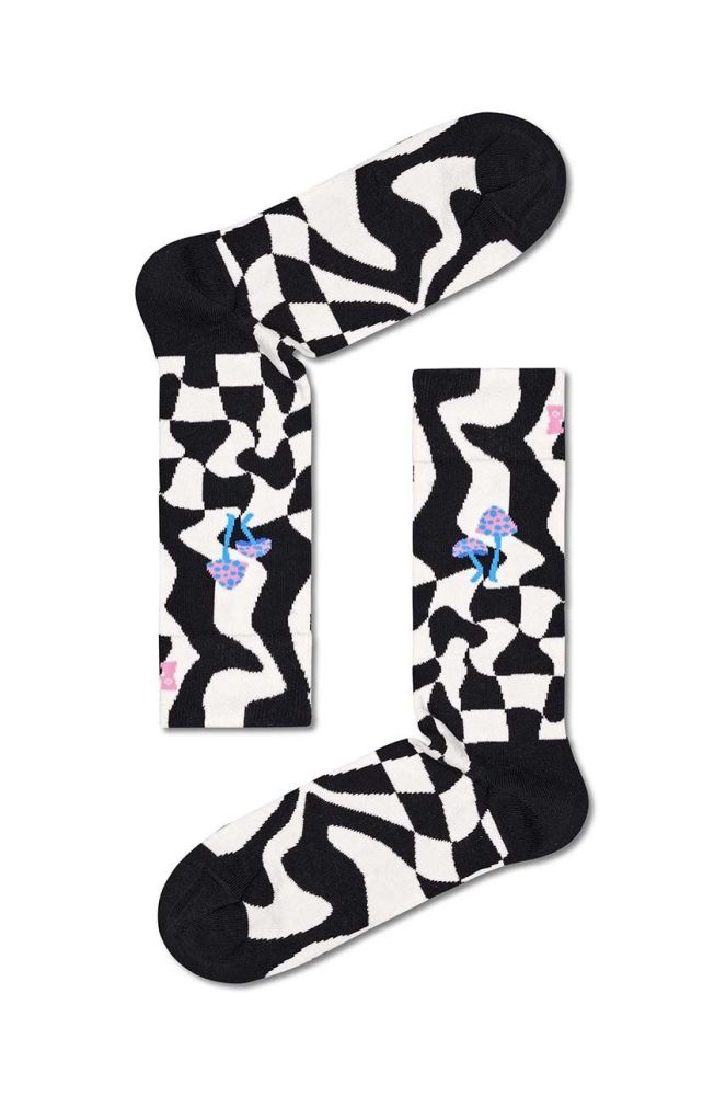 Шкарпетки Happy Socks Distorted Check Sock колір чорний