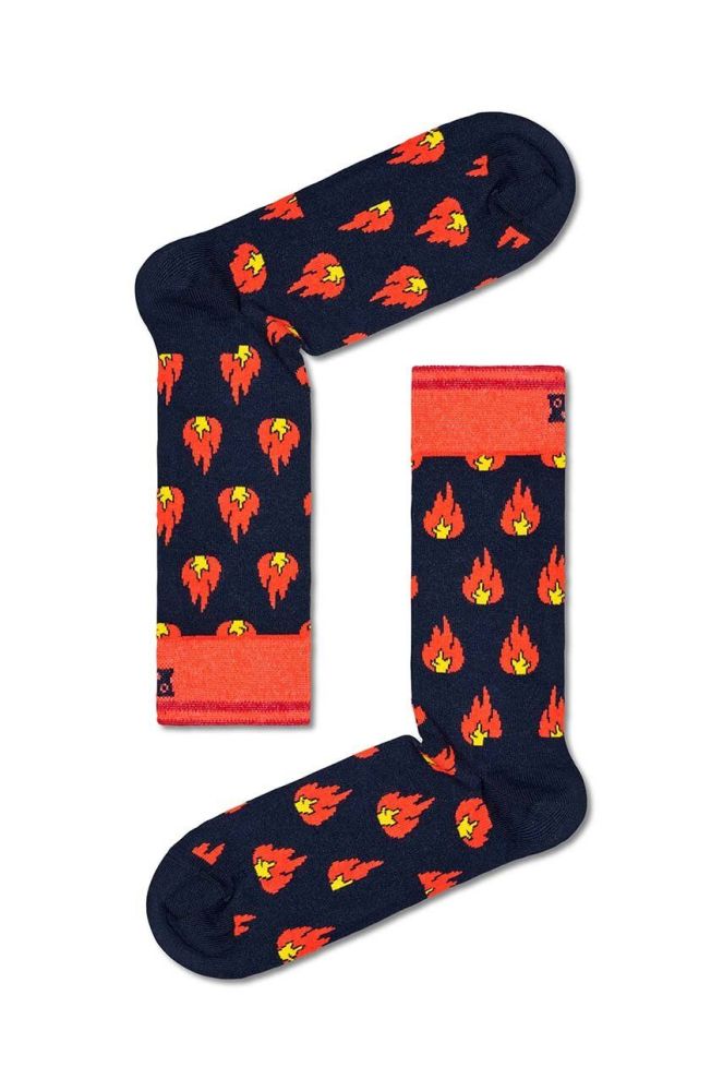 Шкарпетки Happy Socks Flames Sock колір синій