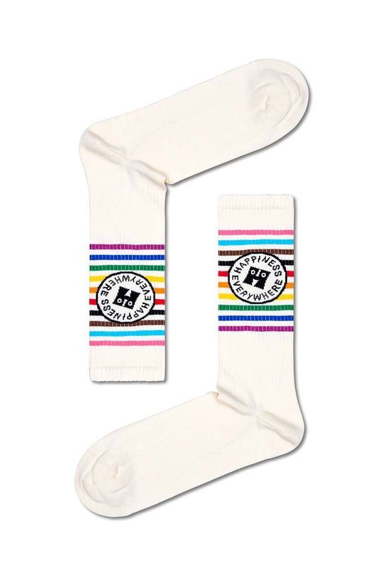 Шкарпетки Happy Socks Pride Happiness Everywhere Sock колір білий