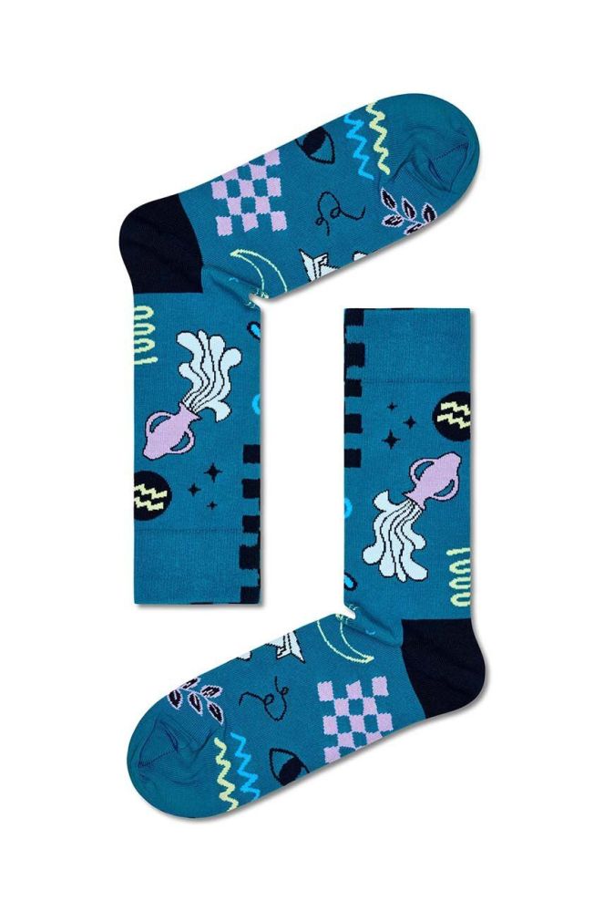 Шкарпетки Happy Socks Zodiac Aquarius колір блакитний