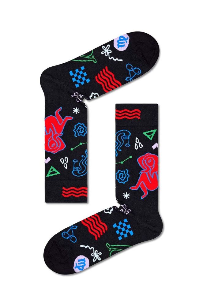 Шкарпетки Happy Socks Zodiac Virgo колір чорний