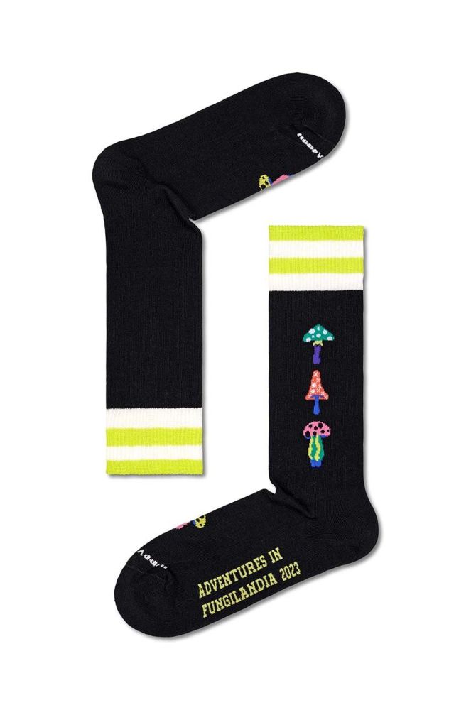 Шкарпетки Happy Socks Fungilandia 2023 Crew Sock колір чорний