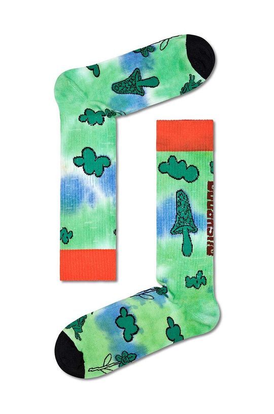 Шкарпетки Happy Socks Make Room For Shroom Crew Sock колір зелений