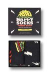 Шкарпетки Happy Socks Blast Off Burger Socks 2-pack колір чорний