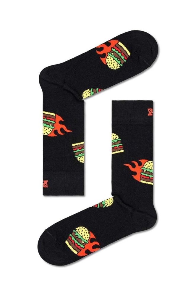 Шкарпетки Happy Socks Blast Off Burger Socks 2-pack колір чорний фото 2