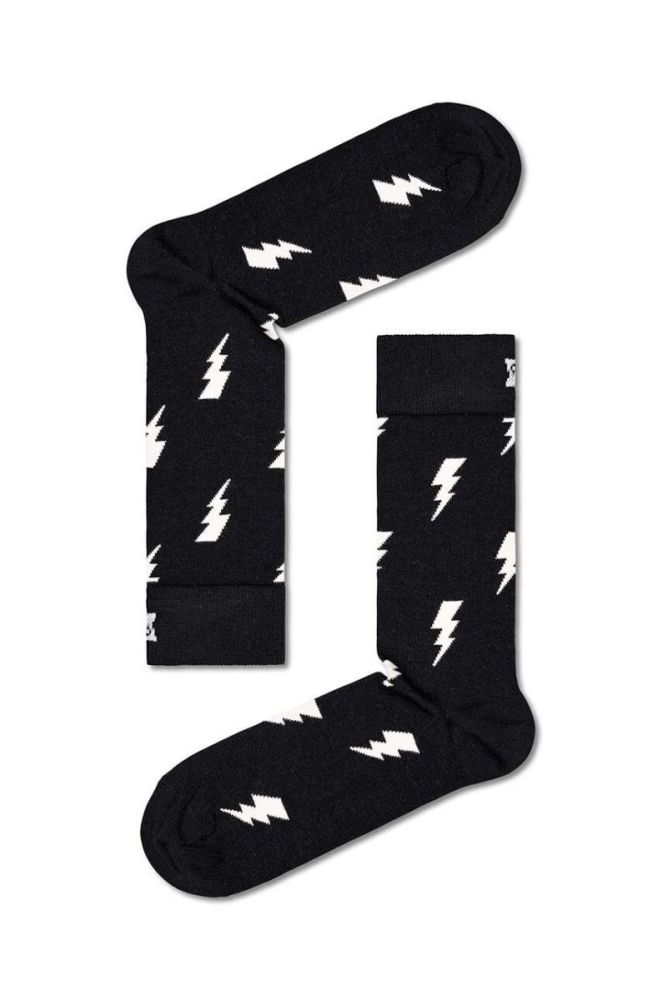 Шкарпетки Happy Socks Blast Off Burger Socks 2-pack колір чорний фото 3