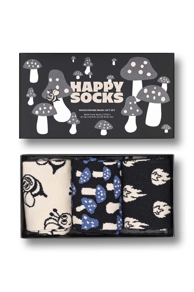 Шкарпетки Happy Socks Monochrome Magic Socks 3-pack колір барвистий