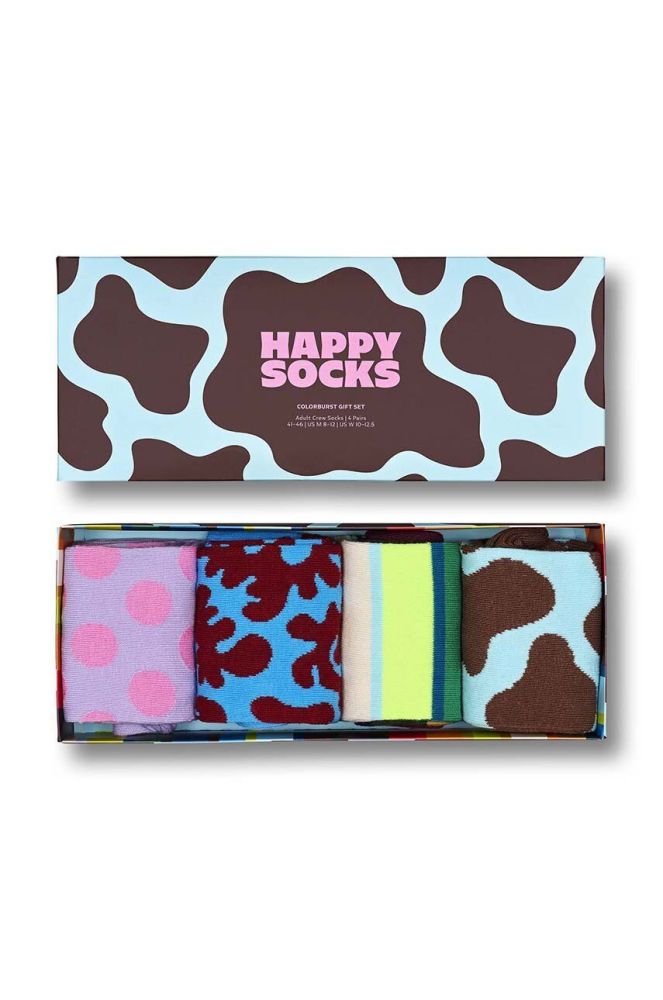 Шкарпетки Happy Socks Colorburst Socks 4-pack колір барвистий