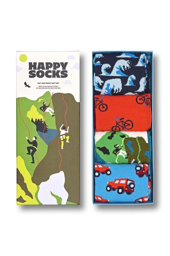 Шкарпетки Happy Socks 4-pack колір барвистий