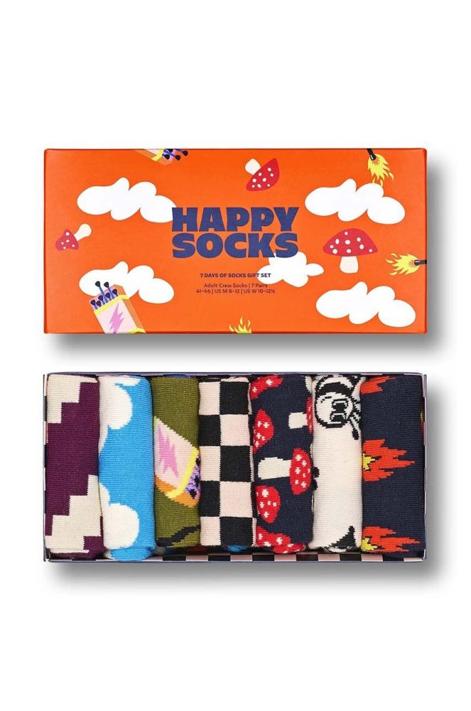 Шкарпетки Happy Socks A Wild Week Socks 7-pack колір барвистий