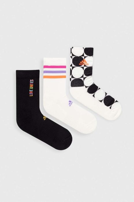 Шкарпетки adidas Performance Pride Love Unites 3-pack колір білий