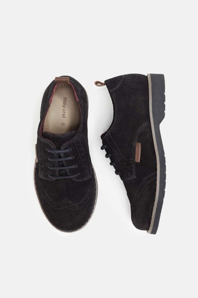 Дитячі замшеві туфлі Mayoral колір чорний (3421134)
