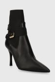 Шкіряні черевики Furla Furla Sign жіночі колір чорний на шпильці YG63SGN BX2164 O6000