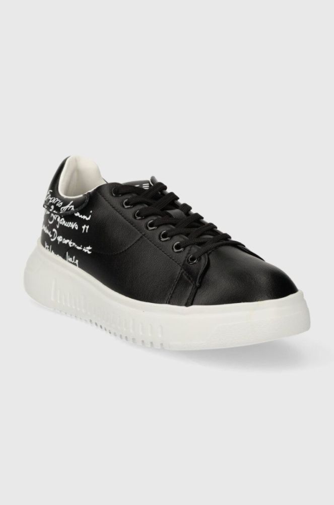 Шкіряні кросівки Emporio Armani колір чорний X3X024 XN894 A120 фото 2