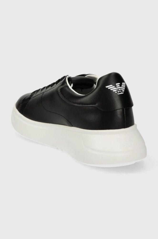 Шкіряні кросівки Emporio Armani колір чорний X3X024 XN894 A120 фото 3