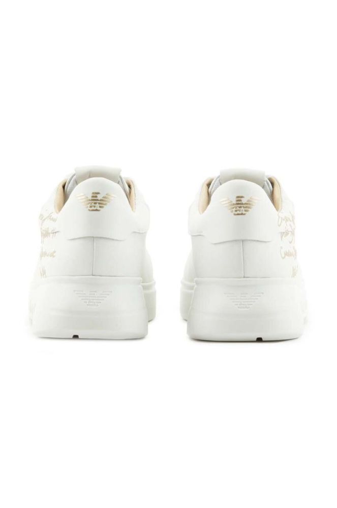 Шкіряні кросівки Emporio Armani колір білий X3X024 XN894 N195 фото 3