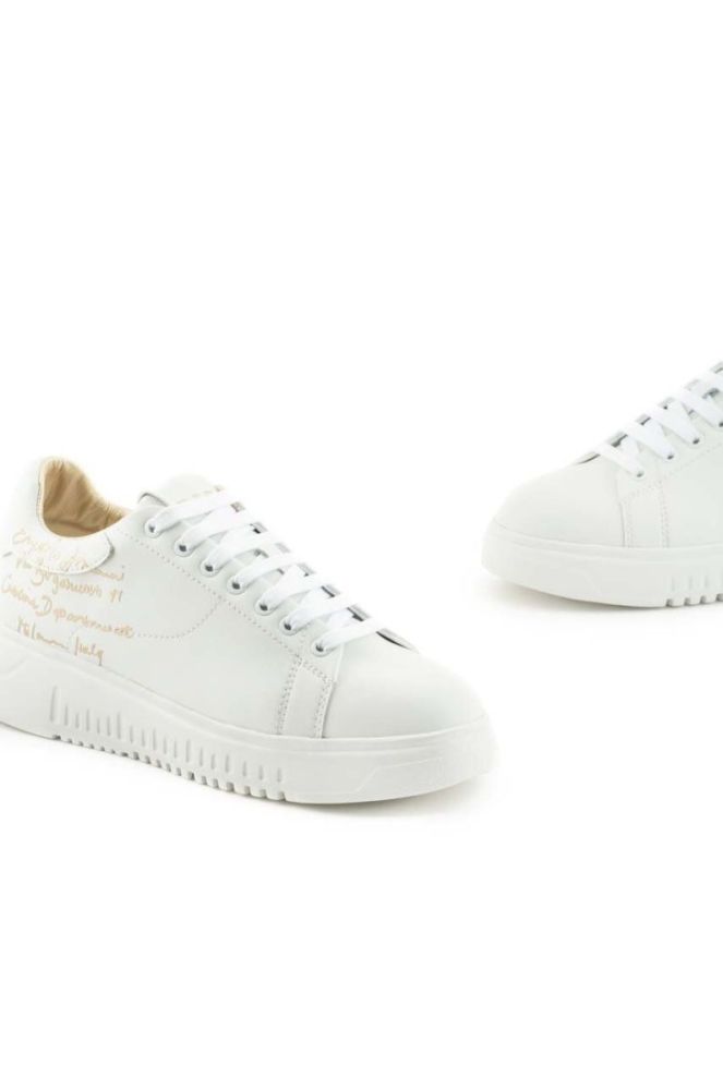 Шкіряні кросівки Emporio Armani колір білий X3X024 XN894 N195 фото 4