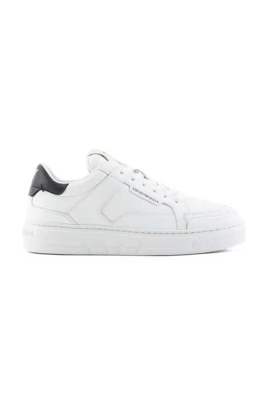 Шкіряні кросівки Emporio Armani колір білий X3X188 XF724 D611