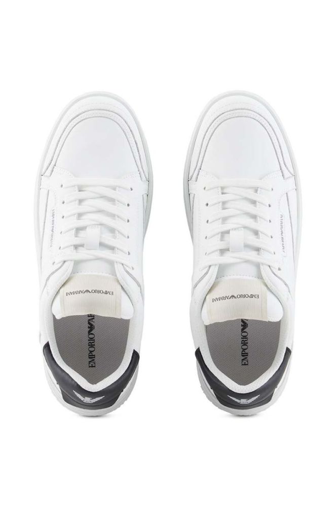 Шкіряні кросівки Emporio Armani колір білий X3X188 XF724 D611 фото 5