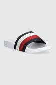 Шльопанці Tommy Hilfiger ESSENTIAL CORP SLIDE жіночі колір білий FW0FW07256