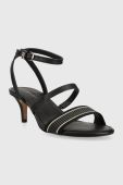 Сандалі Tommy Hilfiger WEBBING MID HEEL колір чорний FW0FW07276