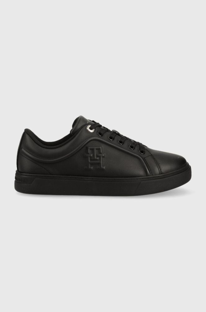 Шкіряні кросівки Tommy Hilfiger CASUAL LEATHER CUPSOLE колір чорний FW0FW07288