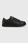 Шкіряні кросівки Tommy Hilfiger CASUAL LEATHER CUPSOLE колір чорний FW0FW07288 Шкіряні кросівки Tommy Hilfiger CASUAL LEATHER CUPSOLE колір чорний FW0FW07288
